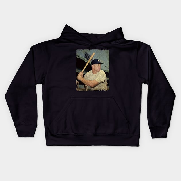 Mickey Mantle - Game 3, 1964 WS Kids Hoodie by SOEKAMPTI